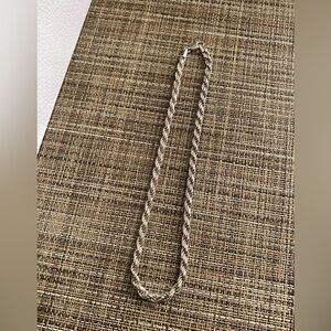 Sterling Silver Men's Rope Chain Necklace - Silver